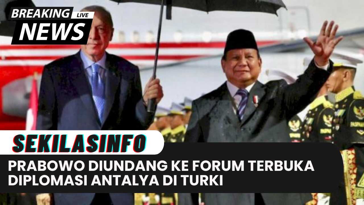 Prabowo Diundang ke Forum Terbuka Diplomasi Antalya di Turki